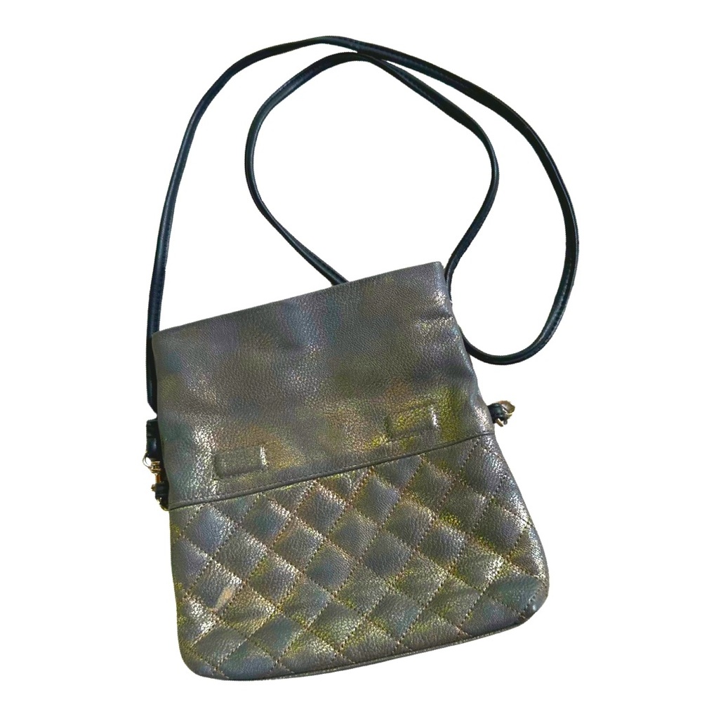 Small Distressed Metallic Looking Purse